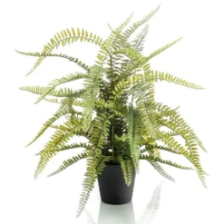 Emerald Fougère Artificielle Boston 70 Cm En Pot En Plastique